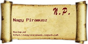Nagy Piramusz névjegykártya